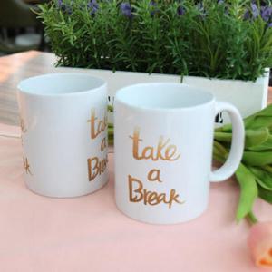 아트박스/꾸밈 ic667-디자인머그컵2p-금박캘리3