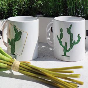 아트박스/꾸밈 ci508-디자인머그컵2p-모던선인장