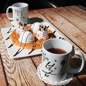 아트박스/꾸밈 if113-디자인머그컵2p-민들레홀씨빛나는봄