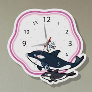 아트박스/꾸밈 na102-인테리어벽시계-돌고래자매