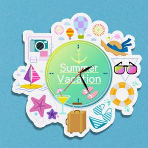 아트박스/꾸밈 nb109-인테리어벽시계-여름휴가