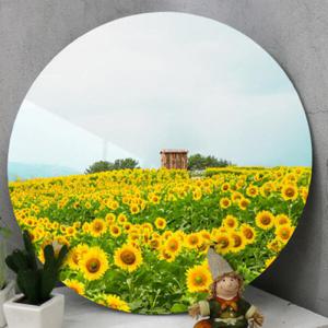 아트박스/꾸밈 cs908-원형아크릴액자_오두막과해바라기