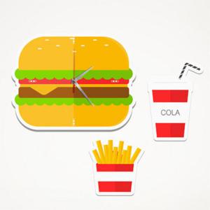 아트박스/꾸밈 nb122-인테리어벽시계-버거세트