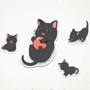 아트박스/꾸밈 nb126-인테리어벽시계-검은고양이