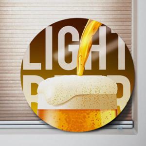 아트박스/꾸밈 pa563-원형아크릴액자_라이트비어다크비어