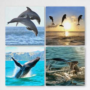 아트박스/꾸밈 cf155-멀티액자_바다에서의고래모습