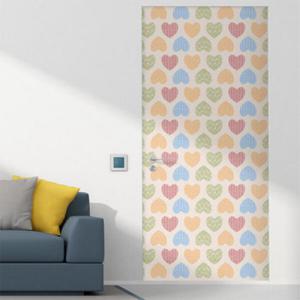아트박스/꾸밈 ii484-파스텔하트하트_현관문시트지