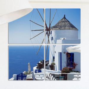 아트박스/꾸밈 tb261-멀티액자_산토리니의풍경4