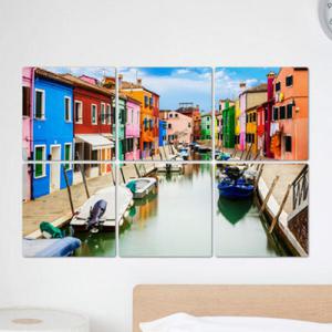 아트박스/꾸밈 tb333-멀티액자_베네치아의알록달록건물3