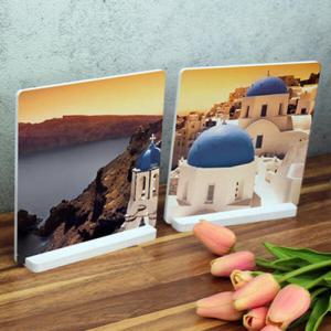 아트박스/꾸밈 cc810-스탠드액자2P_푸른산토리니섬2