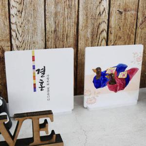 아트박스/꾸밈 pk244-스탠드액자2P_결혼1(전통혼례)