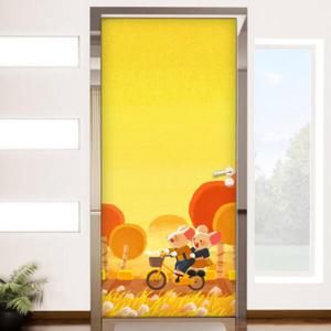 아트박스/꾸밈 pk334-아기쥐의여행(가을)_현관문시트지