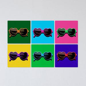 아트박스/꾸밈 ib551-멀티액자_하트선글라스팝아트1