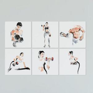 아트박스/꾸밈 if634-멀티액자_아령으로근력운동하기