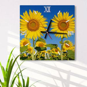 아트박스/꾸밈 ia403-활짝핀해바라기두송이_인테리어벽시계