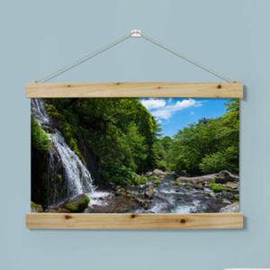 아트박스/꾸밈 pk608-우드스크롤_60CmX40Cm-풍수지리폭포