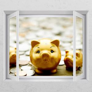 아트박스/꾸밈 cd839-복이오는황금돼지_창문그림액자