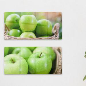 아트박스/꾸밈 te109-폼아크릴액자38CmX18Cm_바구니와초록풋사과