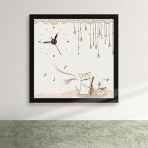 아트박스/꾸밈 ix120-강아지와 닭13-오케스트라 액자시계