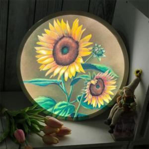 아트박스/꾸밈 nr095-LED액자35R_컬러풀해바라기