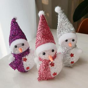 아트박스/진바스 크리스마스 눈사람 점등 조명 14cm