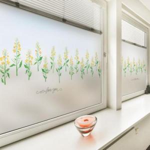 아트박스/꾸밈 gb433_m-무점착유리시트_사랑노란꽃_글라스시트지