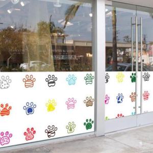 아트박스/꾸밈 ad025-강아지발바닥패턴_불투명유리시트지