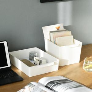 아트박스/베리구즈 심플 화이트 정리함 펜트리 수납함 (낮은형)