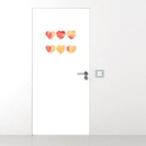 아트박스/꾸밈 gb235-워터컬러하트_현관문시트지