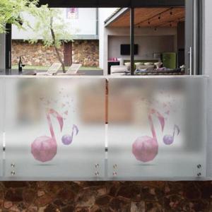 아트박스/꾸밈 pr405_m-무점착유리시트_폴리건음표_글라스시트지