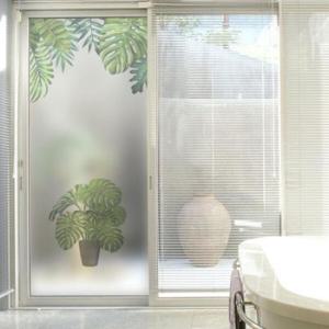 아트박스/꾸밈 gb884_m-무점착유리시트_푸릇보태니컬_유리문시트