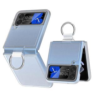 아트박스/뷰씨 갤럭시z플립4 케이스 슬림 하드 투명 링 스트랩