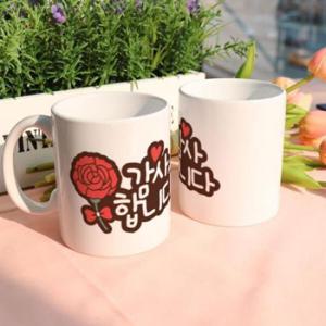 아트박스/꾸밈 ad621-디자인머그컵2p-카네이션감사합니다