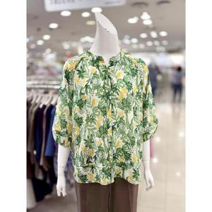 소고 세이브존01 야자수 프린트 여름 블라우스 AL2BA36