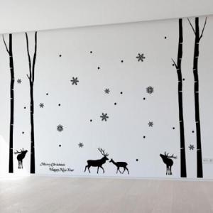 아트박스/꾸밈 pj670-크리스마스숲속마을_그래픽스티커