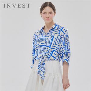 내추럴 루즈핏 나염 블라우스_INI5M1BL5441