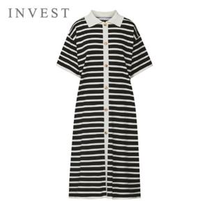 줄무늬 루즈핏 니트 원피스_INI5M1OP3871