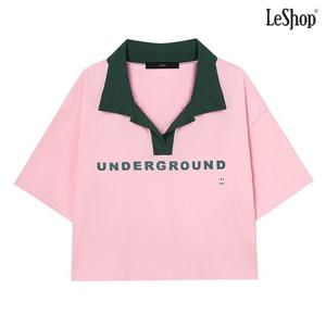 [르샵]코튼 카라 크롭 반팔 티셔츠 (DP2LW033A)