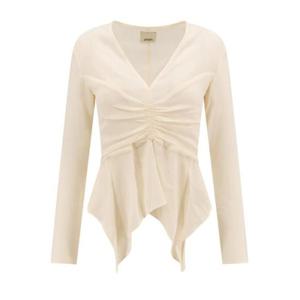Isabel Marant Ulietta V 넥 비대칭 블라우스 HT0284FAA4J15I 23EC TP942706607