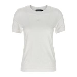 돌체앤가바나 로고 자수 티셔츠 F8N08ZGDC9C W0800