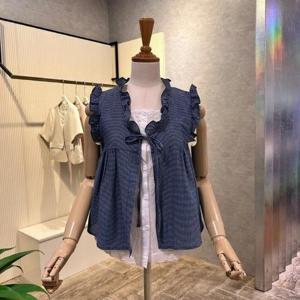 [ab.f.z]AOZ3ZB381_민소매 프릴 라인 레이어드 블라우스