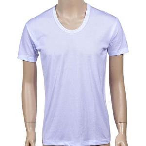 BYC 남성 에어로쉬 레포츠용 데일리 백색 반팔 런닝