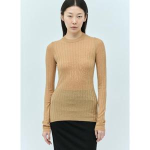 25 FW 티맥스 여성 골지 마감 울 스웨터 spx0255012bei