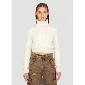 25 FW 돌체앤가바나 여성 크롭 골지 스웨터 dol0254009wht