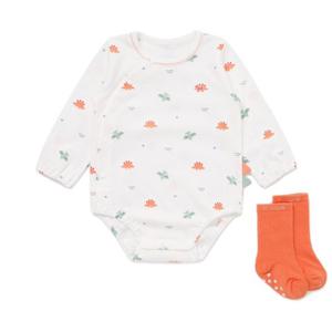 [블루독베이비8] FW25 디노양말세트바디슈트 HJ (45A7004011) (BLUEDOG BABY 유아 출산 백일 선물 도트 강