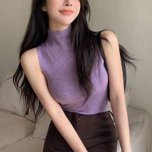 [잇백잇슈]니트폴라민소매 심플 슬림핏 스타일리시 여성데일리룩