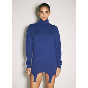 25 FW 생로랑 여성 터틀넥 가터 스웨터 sla0258060blu