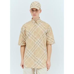 25 FW 버버리 남성 체크 반팔 셔츠 bur0155041yel
