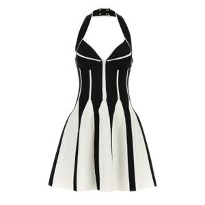 Balmain 홀터넥 플레어 미니 드레스 DF1R5056KG57 EAB TP944144534