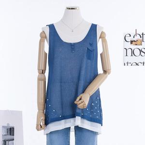 [커스텀에이블] 이중 레이어드 민소매 니트_T2506KN644B